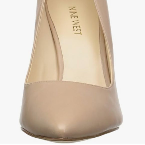 NEW Nine West Womens Tatiana Pointy Toe Pump Leather barely nude sz 6.5 - Picture 7 of 8